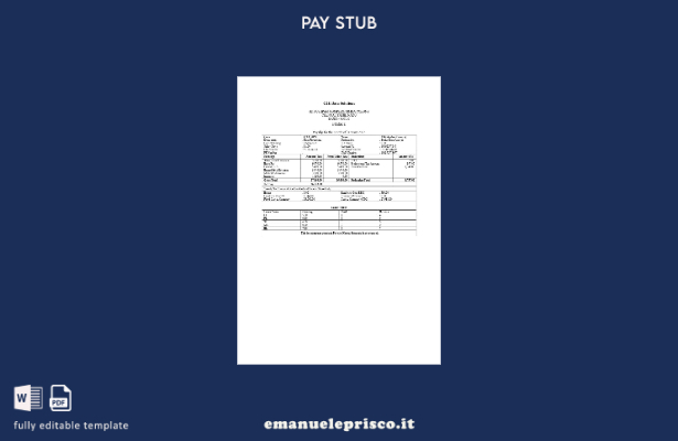 modello di busta paga CE Data Solutions in stile verificato